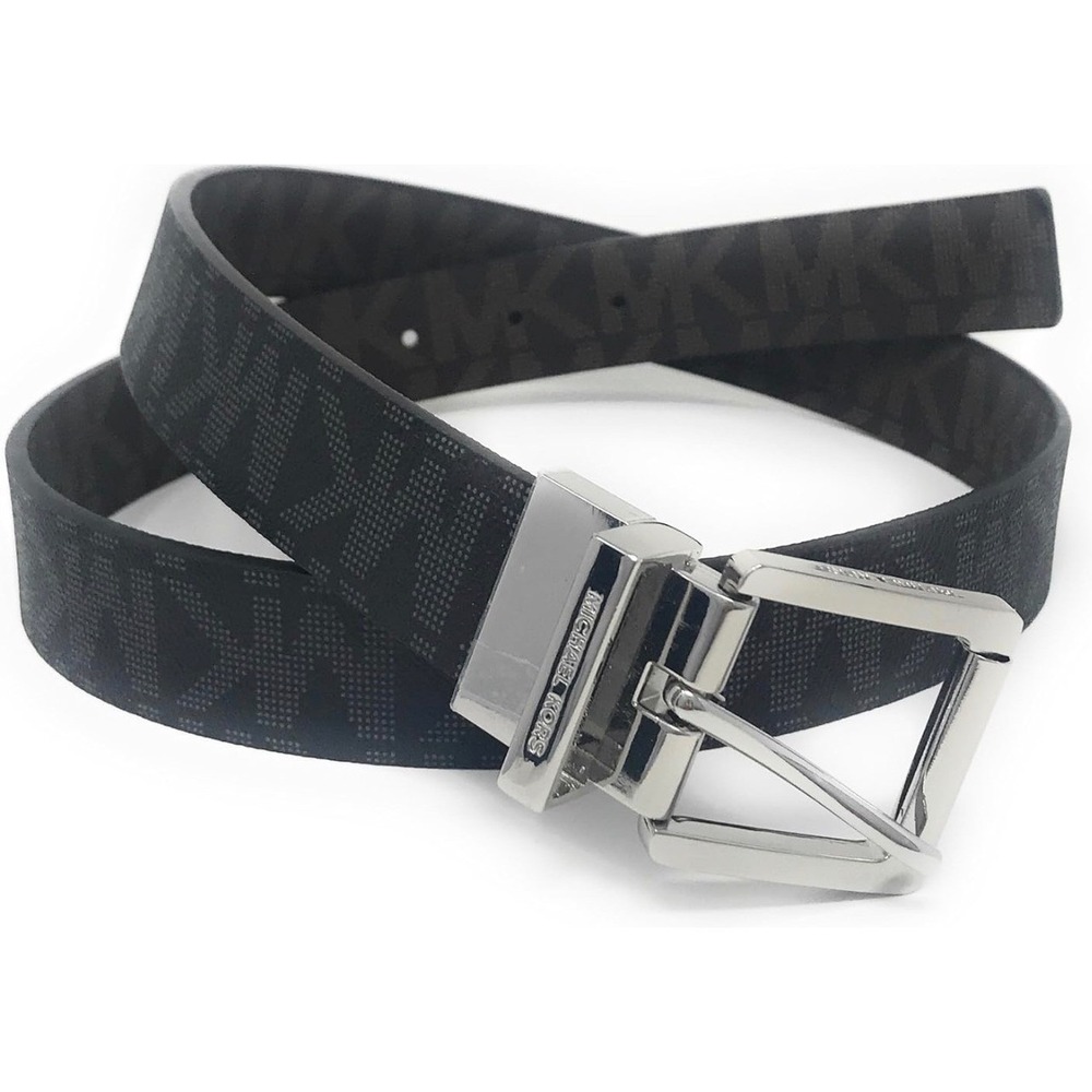 Michael Kors Women's 30mm Black To Brown Reversible MK Logo Belt‎ M